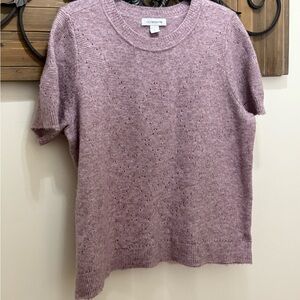 Liz Claiborne Mauve Short Sleeve Sweater
